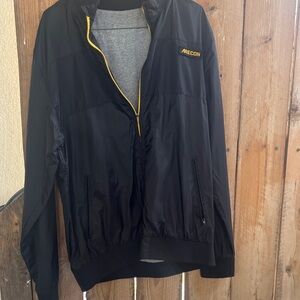 Men's Black Windbreaker with Yellow Trim